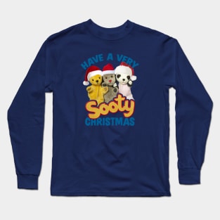 Sooty Christmas Have A Very Sooty Christmas Blue Text Long Sleeve T-Shirt